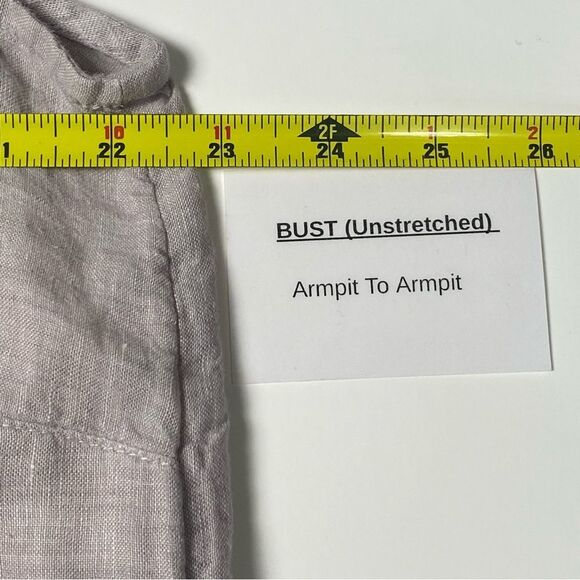 Sigrid Olsen 100% Linen Beige Sleeveless Beachy Shirt Dress Women's Size 1X - Picture 14 of 14